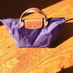 Longchamp Paris short handled Aubergine tote